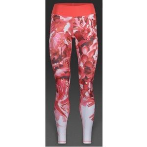 Adidas Climalite Red Leaves Workout Leggings NWT!
